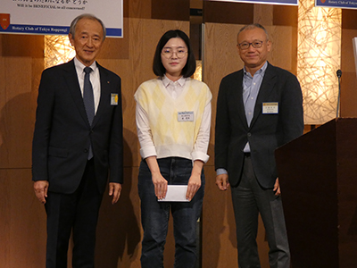 米山奨学生、金秀彬(キムスビン)さん